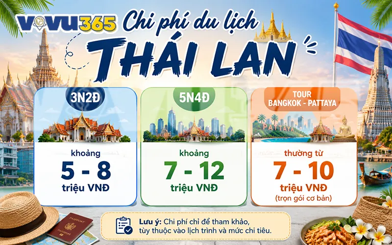 Chi phí du lịch Thái Lan 2026