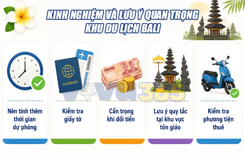 Kinh nghiệm và những lưu ý quan trọng khu du lịch Bali