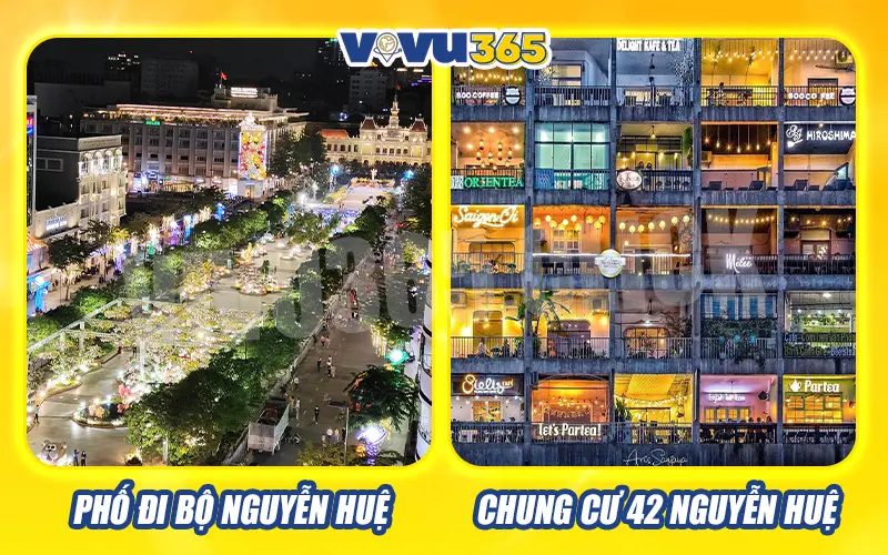  Phố đi bộ Nguyễn Huệ và chung cư 42 Nguyễn Huệ