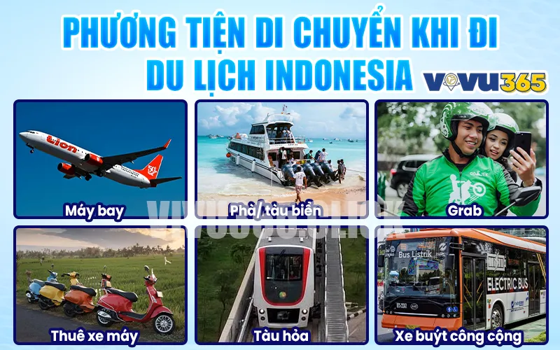 Phương tiện di chuyển khi đi du lịch Indonesia
