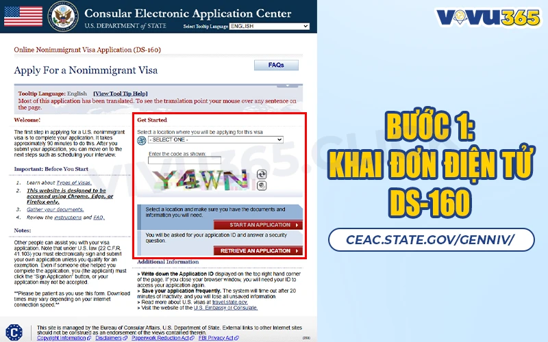 Khai đơn điện tử DS-160