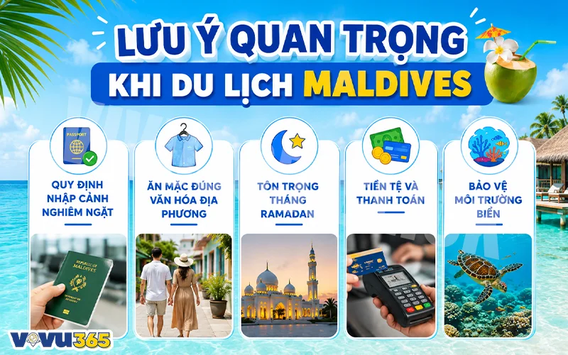 Lưu ý quan trọng khi du lịch Maldives
