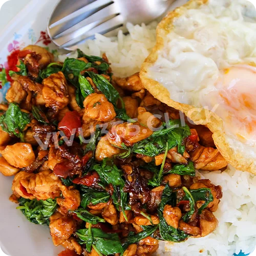 Pad Kra Pao – Thịt xào húng quế
