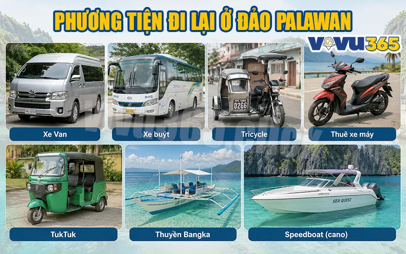 Phương tiện đi lại ở đảo Palawan