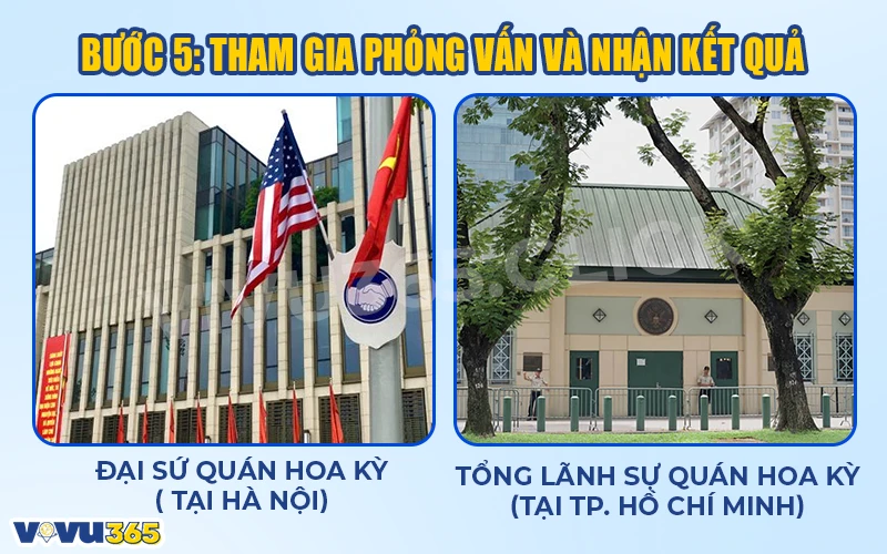 Địa điểm tha m gia phòng vấn visa Mỹ