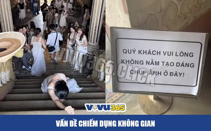 Vấn đề du khách chiếm dụng không gian Cung An Định