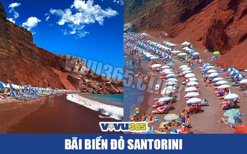 Bãi biển đỏ Santorini