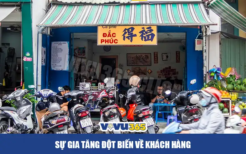 Sự gia tăng đột biến về khách hàng quán cà phô Đắc Phúc