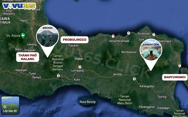 Vị trí hồ Axit ở Indonesia
