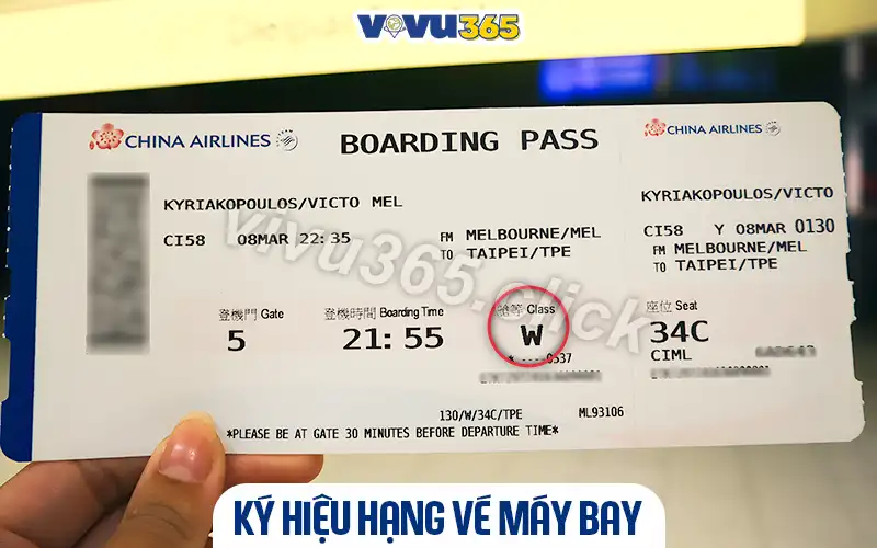 Ký hiệu hạng vé máy bay