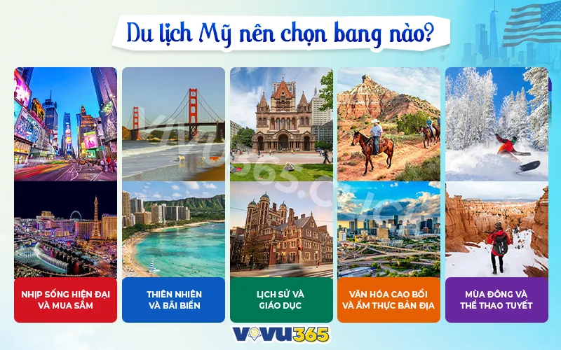 Nên chọn bang nào khi du lịch Mỹ