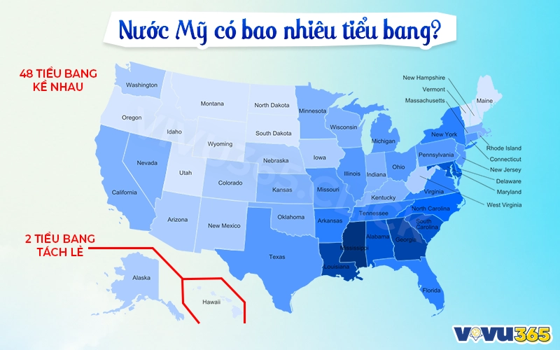 50 tiểu bang của Mỹ