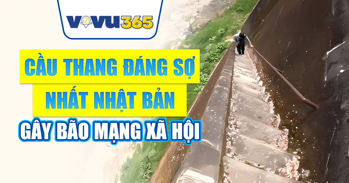 Cầu thang “đáng sợ” nhất Nhật Bản