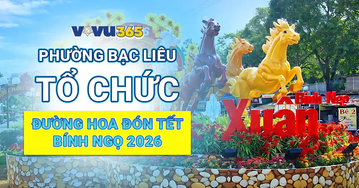 Phường Bạc Liêu Tổ Chức Đường Hoa Đón Tết Bính Ngọ 2026