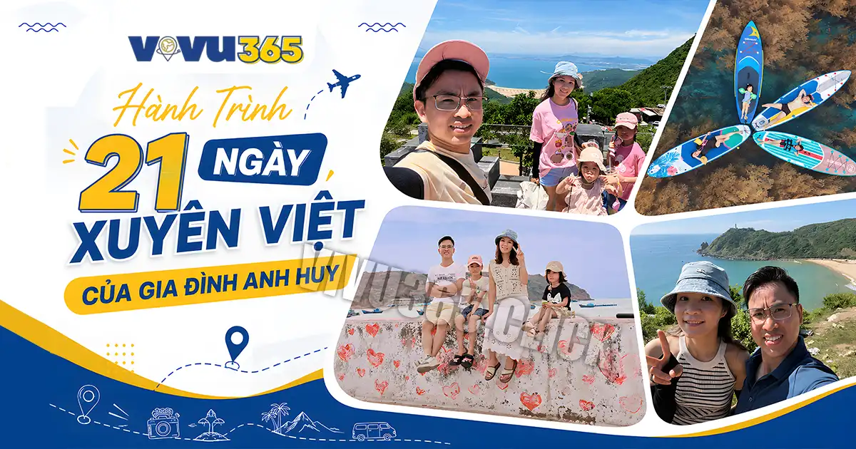 Hành trình 21 ngày xuyên Việt của anh Huy