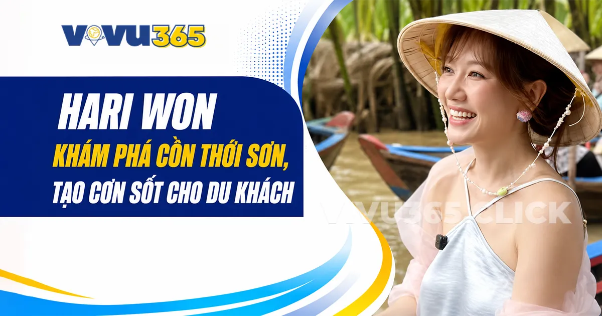 Hari Won đi Cồn Thời Sơn