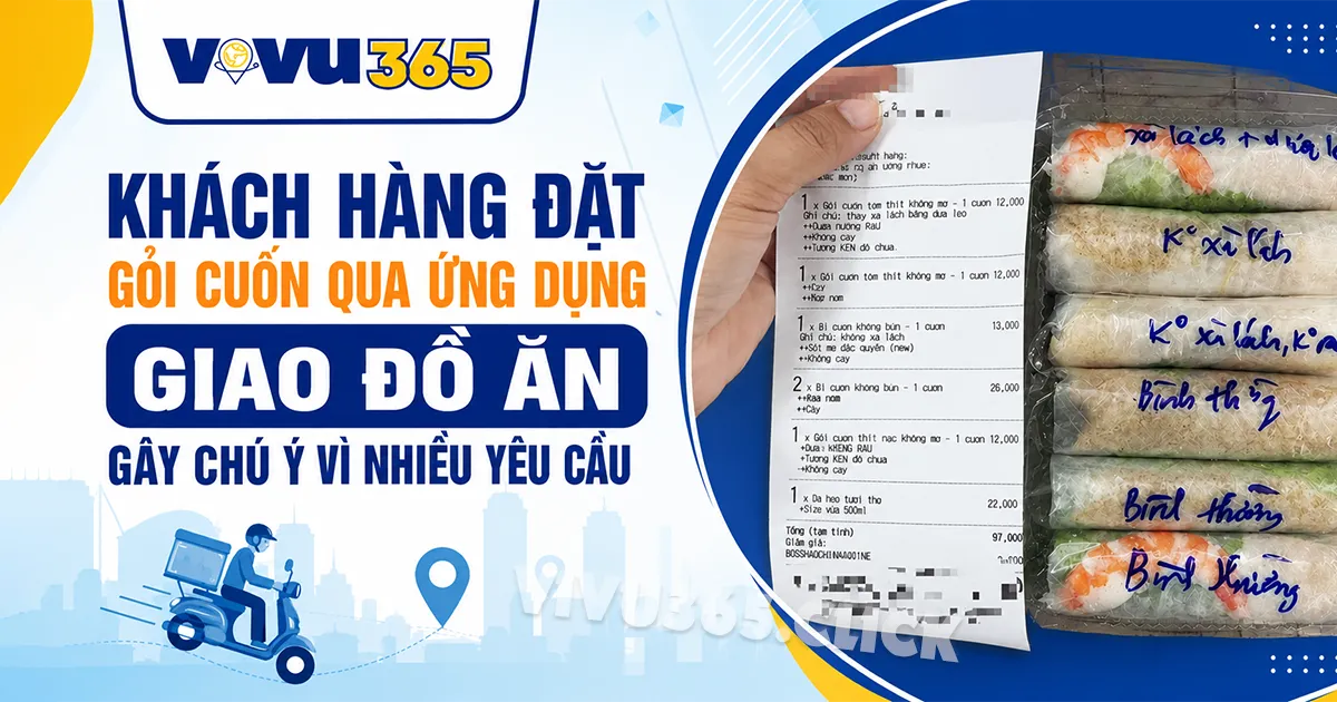Khách hàng đặt gỏi cuốn