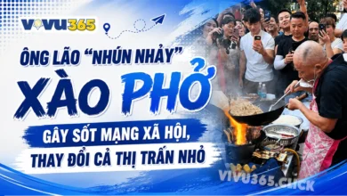 Ông lão nhún nhảy xào phở