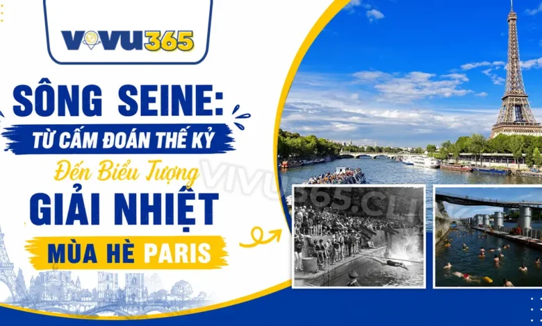 Bơi lội trên sông Seine mùa hè